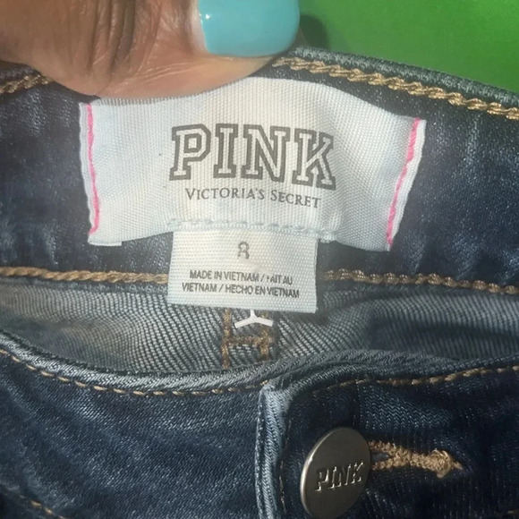 PINK Victoria Secret Denim Shorts size 8 - Picture 5 of 5